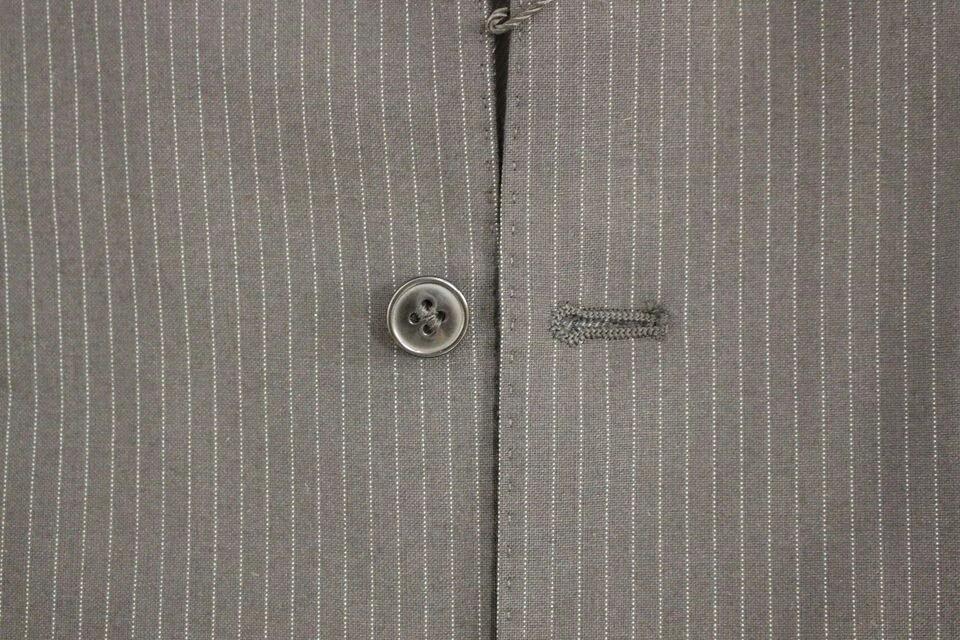 Dolce & Gabbana Black Striped Wool Single Breasted Vest