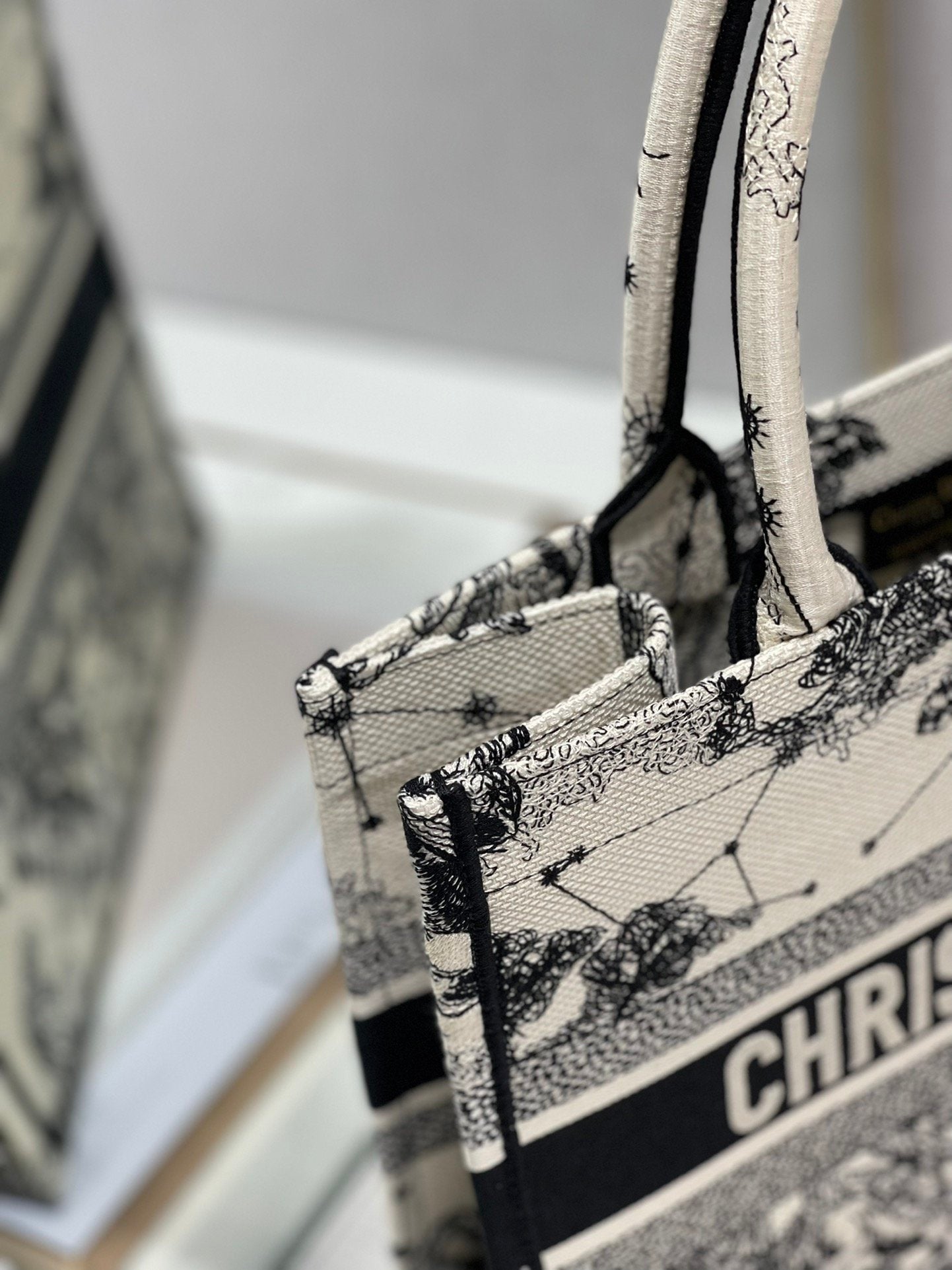 Dior MeDiorum Book Tote Bag, Black/White, For Women Women’s Handbags, Shoulder Bags, 36cm CD M1296ZRHZ_M941