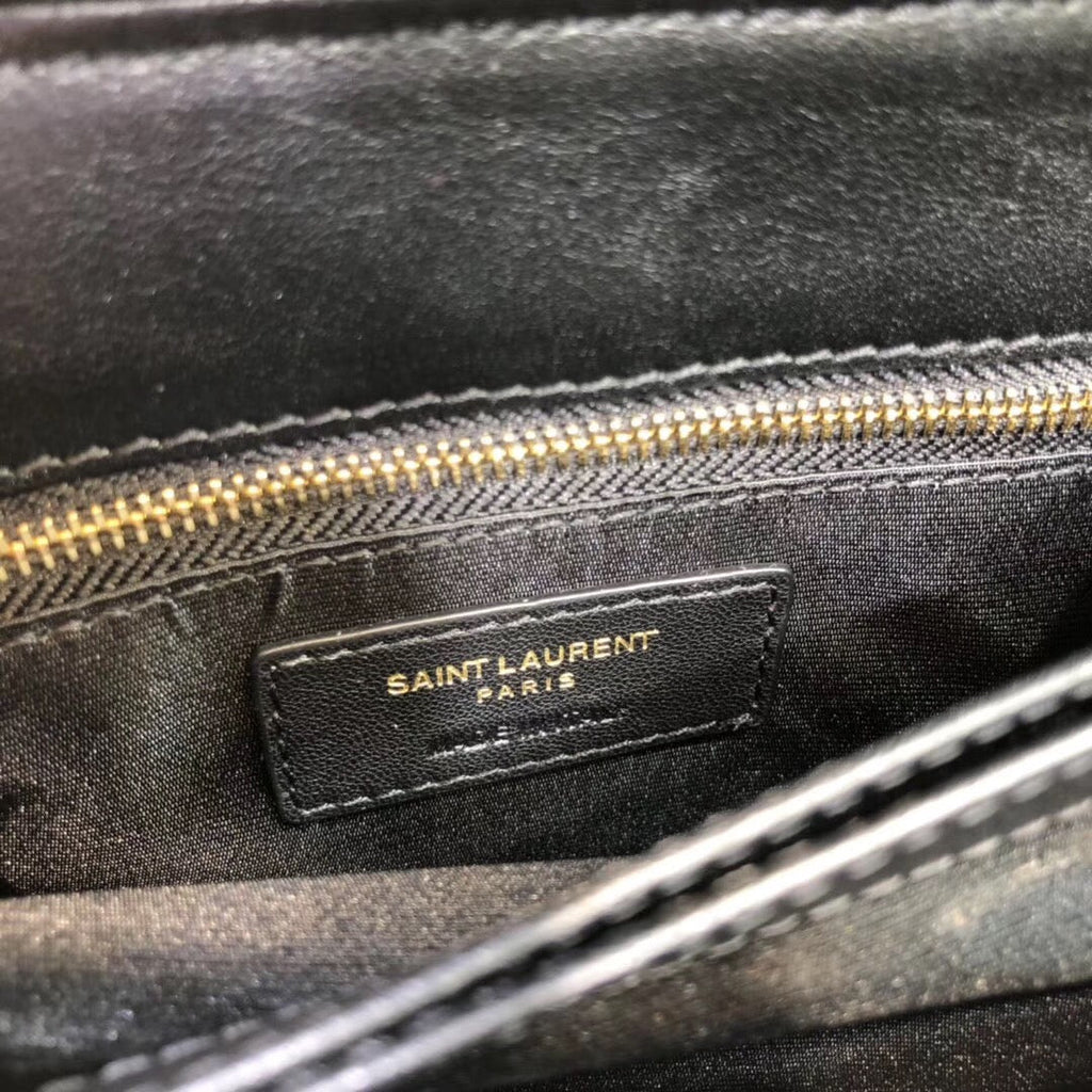 Saint Laurent Loulou Mini Shoulder Bag Black For Women 7in/18cm YSL