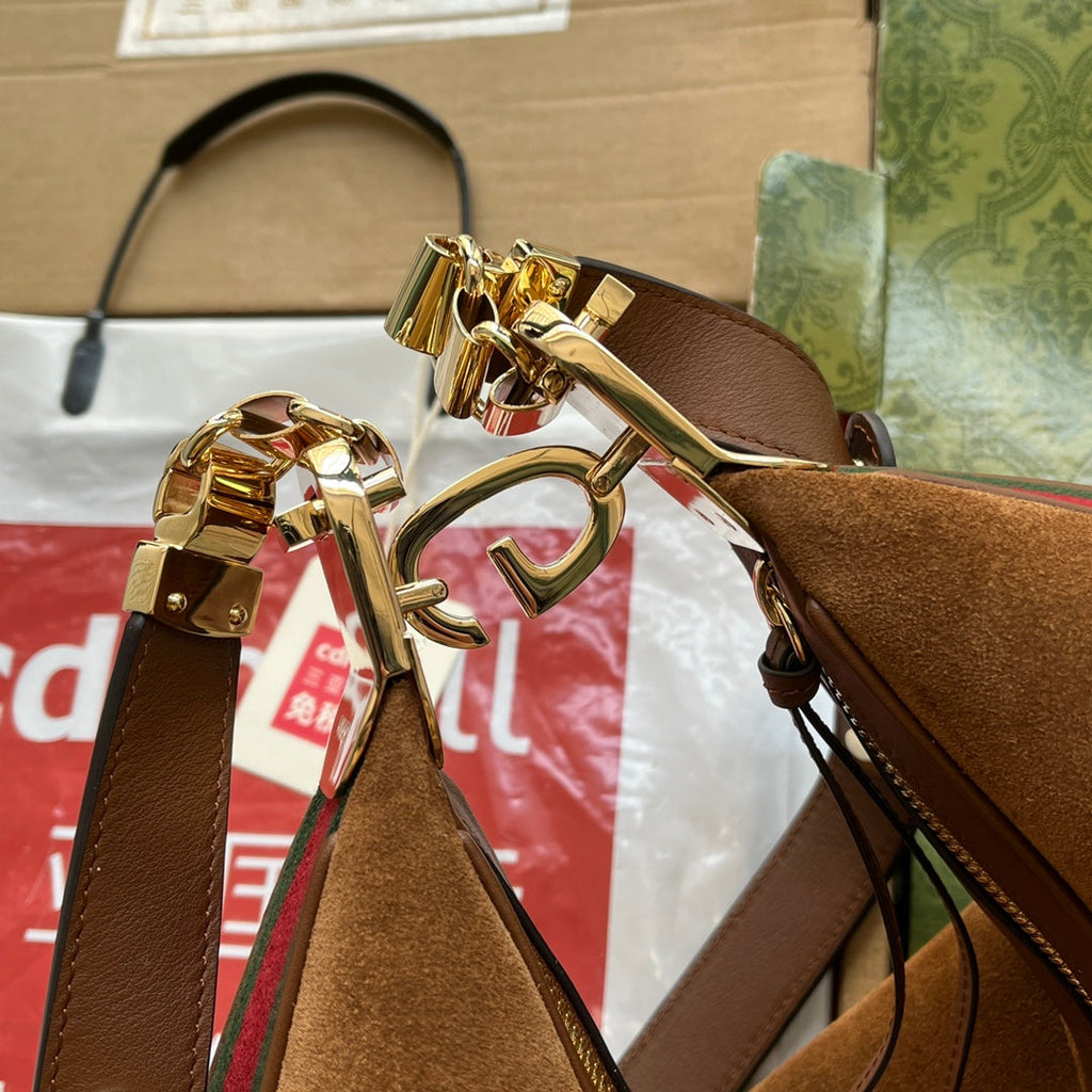 Gucci Atache Large Shoulder Bag Dark Brown For Women, Women’s Bags 13.8in/35cm Gucci ‎‎702823 DVVKG 2664