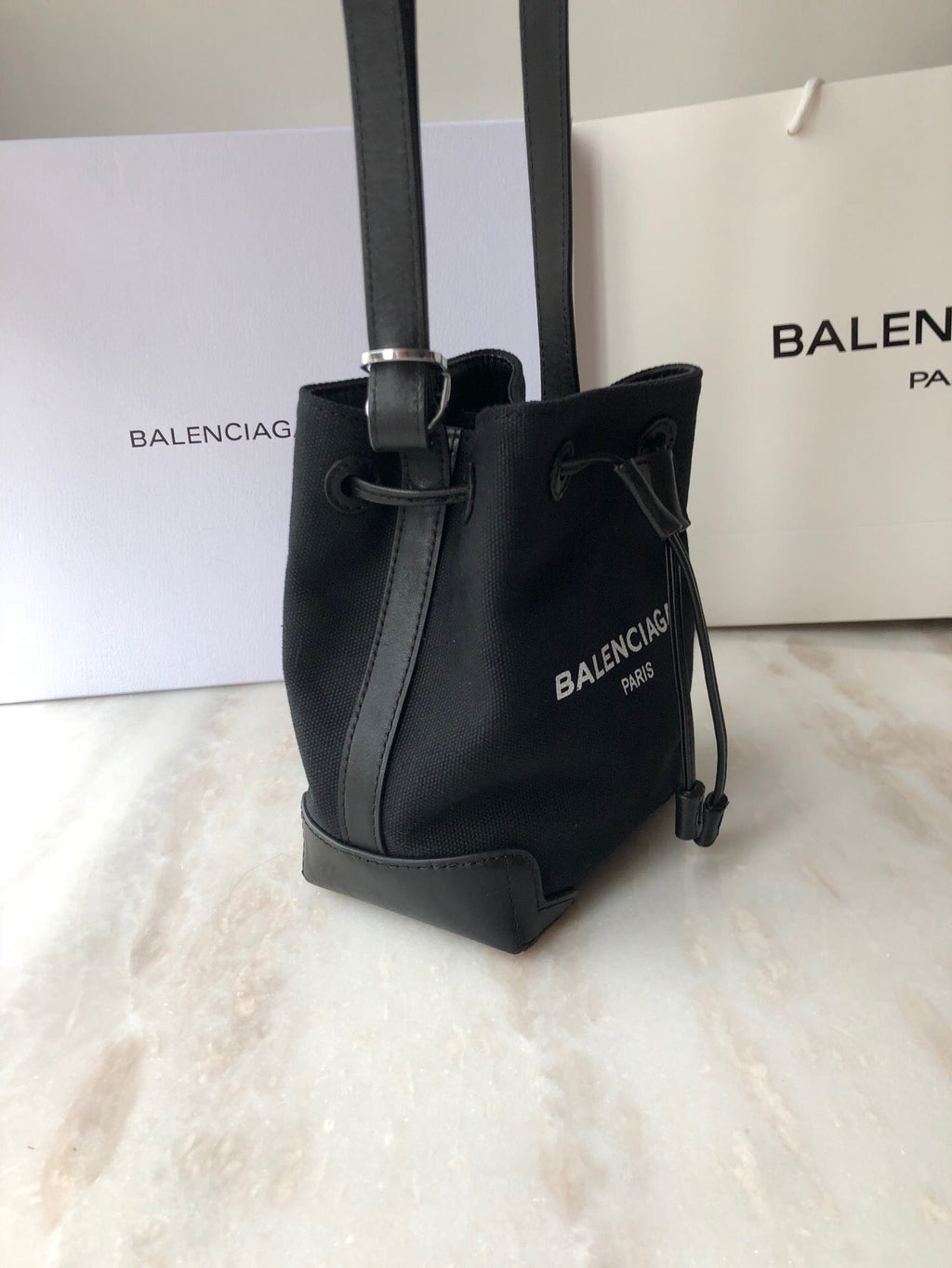 Navy Cabas Linen Crossbody Bag In Black, For Women,  Bags 9.8in/25cm