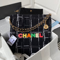 Chanel 22 Handbag Gold Hardware Black For Women Handbags, Shoulder Bags 14.2in/36cm AS3262