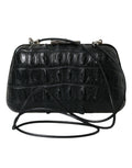 Balenciaga Black Exotic Skin Leather Shoulder Crossbody Box Clutch Women's Bag