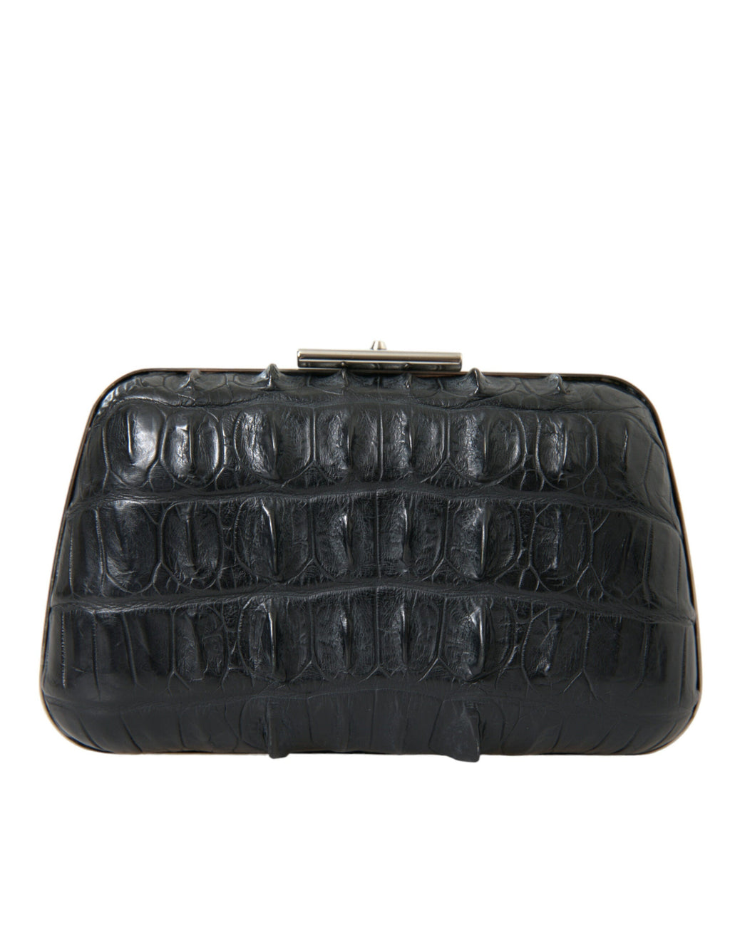 Balenciaga Black Exotic Skin Leather Shoulder Crossbody Box Clutch Women's Bag