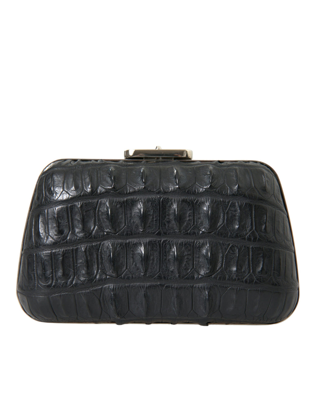 Balenciaga Black Exotic Skin Leather Shoulder Crossbody Box Clutch Women's Bag