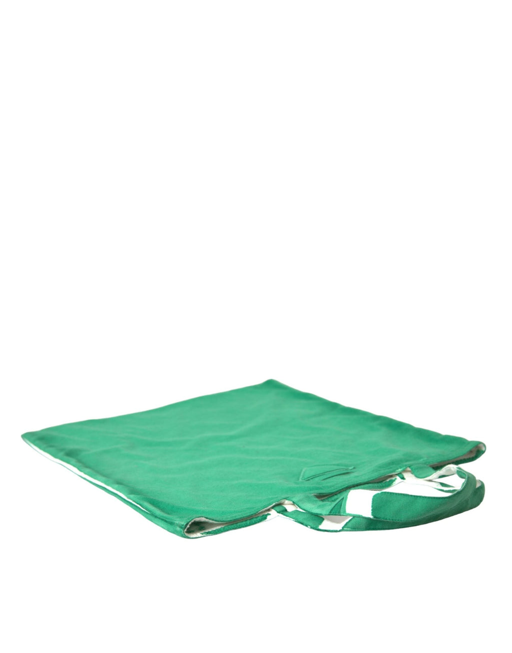 Prada Green Jersey Fabric Logo Shoulder Shopping Tote Shopping Women's Bag