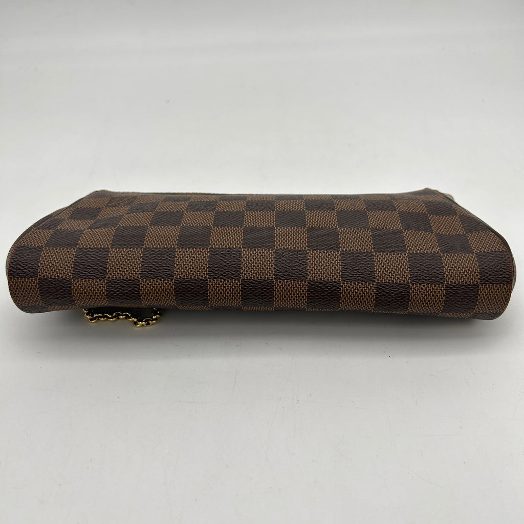 Louis Vuitton Eva Damier Ebene Canvas Red Crossbody Bag