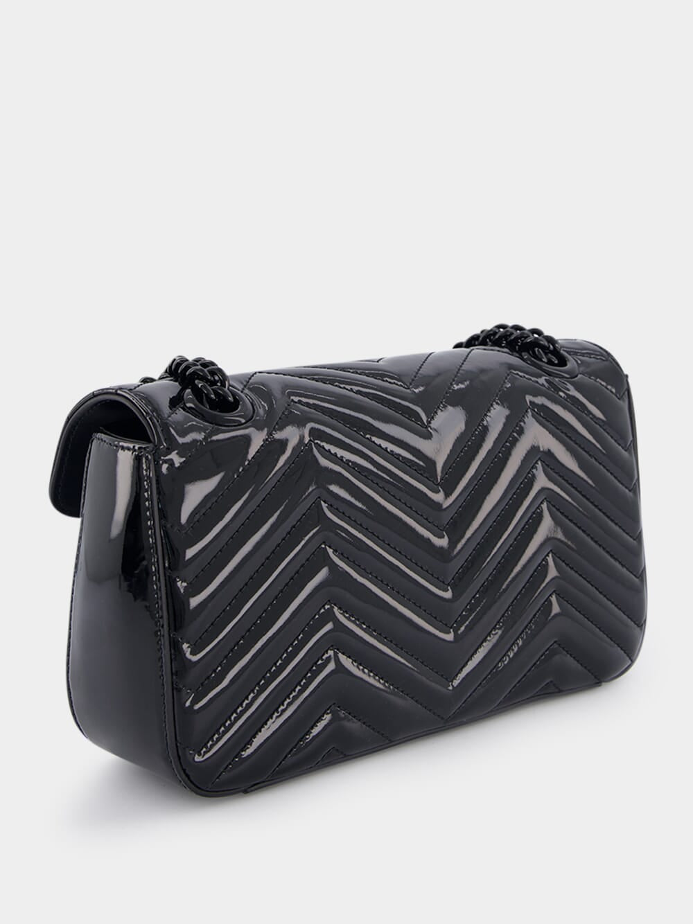 Small GG Marmont Patent-Leather Shoulder Bag