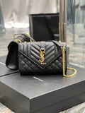 YSSL Small Bag Black In Mix Matelasse For Women 8in/21cm YSL 600195BOW911000