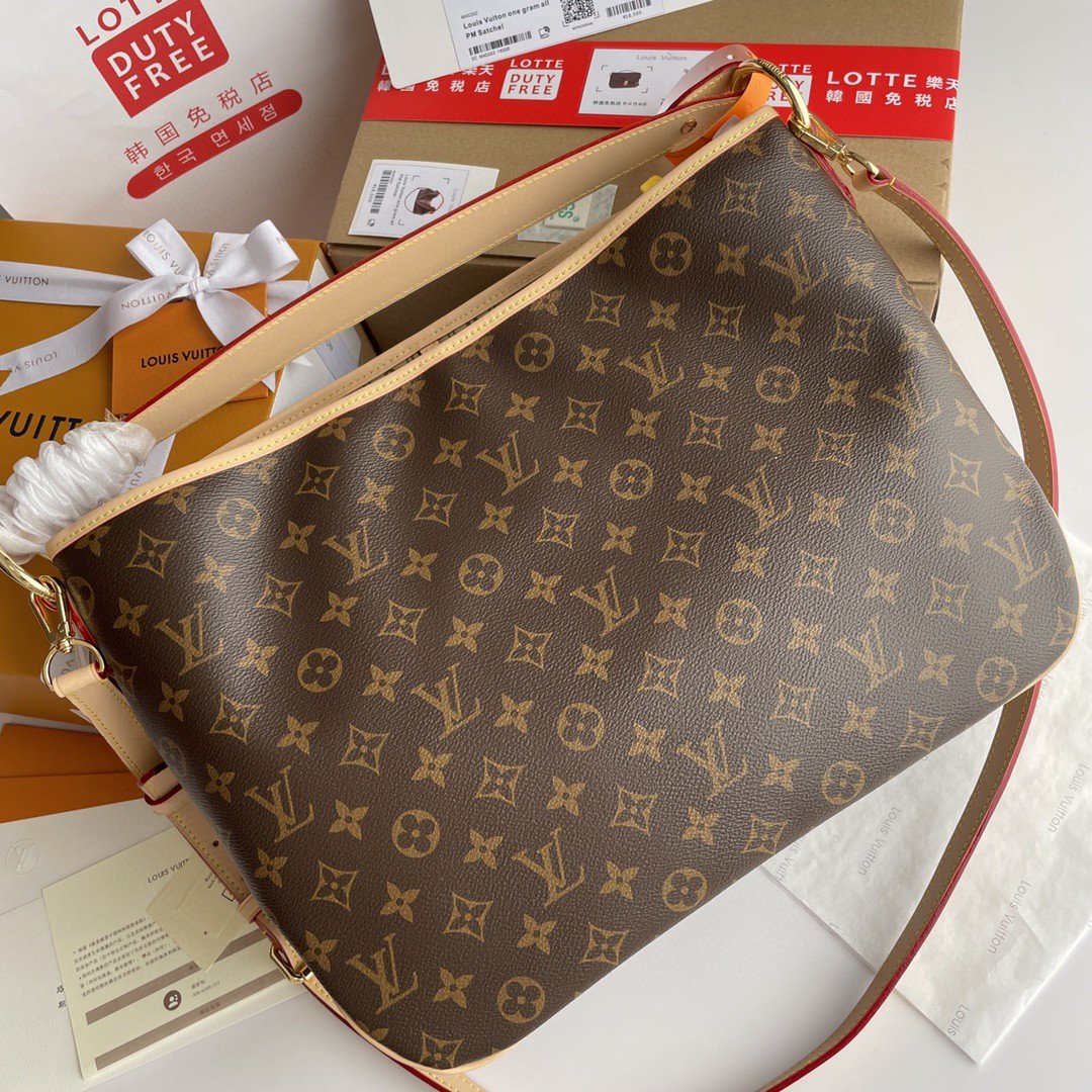 Louis Vuitton Delightful PM Monogram Canvas Natural For Women,  Shoulder Bags 33cm Louis Vuitton M40352