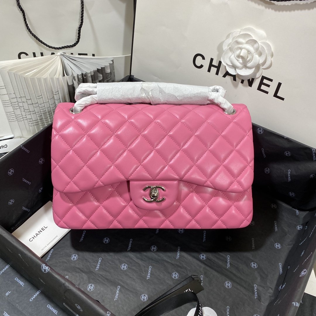 ChanelLarge Classic Handbag SiLouis Vuittoner Hardware PiNike For Women Handbags, Shoulder Bags 11.8in/30cm