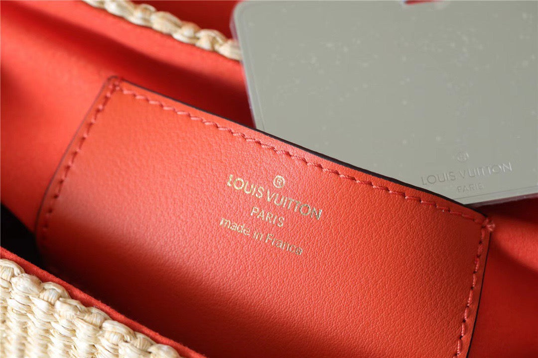 Louis Vuitton Twist MM Raffia Caramel For Women,  Shoulder And Crossbody Bags 9.1in/23cm Louis Vuitton M57648