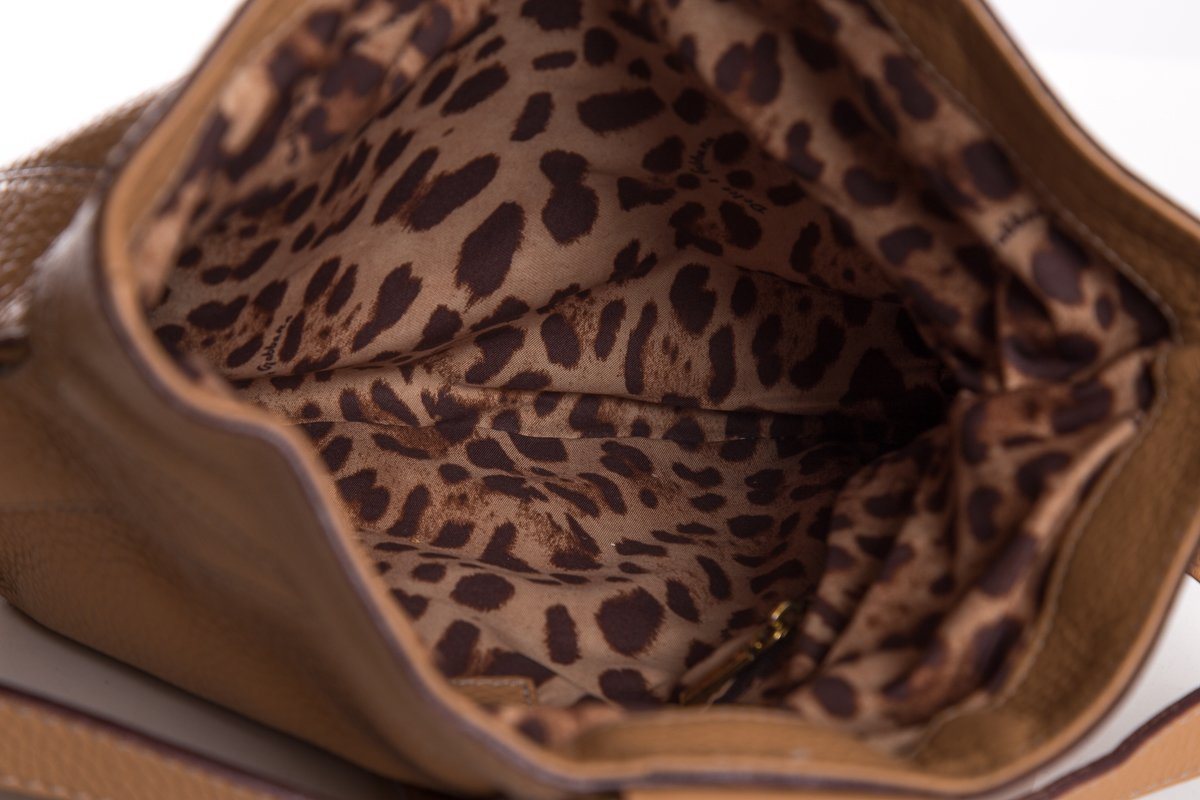 DolCeline & Gabbana Tan Leather D-Ring Shoulder Bag