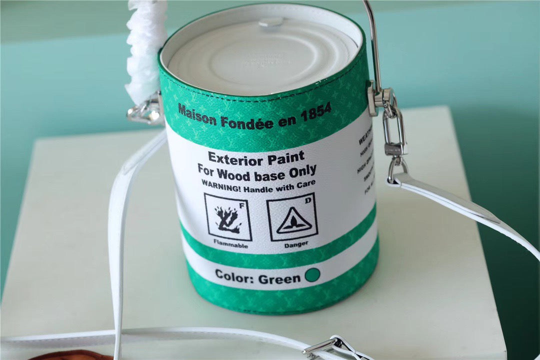 Louis Vuitton Paint Can Coated Canvas By Virgil Abloh’s Green For Women, Women’s Bags, Shoulder And Crossbody Bags 6.7in/17cm Louis Vuitton M81592