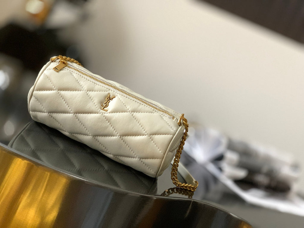YSSL Sade Mini Tube Bag For Women 7.9in/20cm  White YSL 699703AAAJU9207