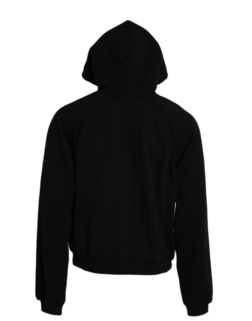 Balenciaga Black Cotton Logo Hooded Pullover Sweatshirt Men's Sweater