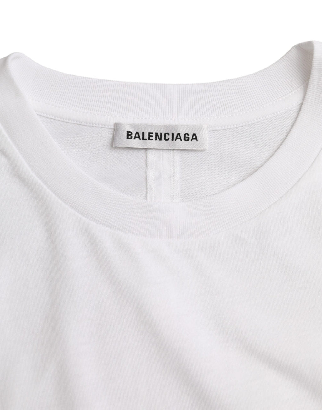 Balenciaga White Cotton Crew Neck Short Sleeves Women's T-shirt