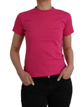 Balenciaga Pink Cotton Crew Neck Short Sleeves Tee Top Women's T-shirt
