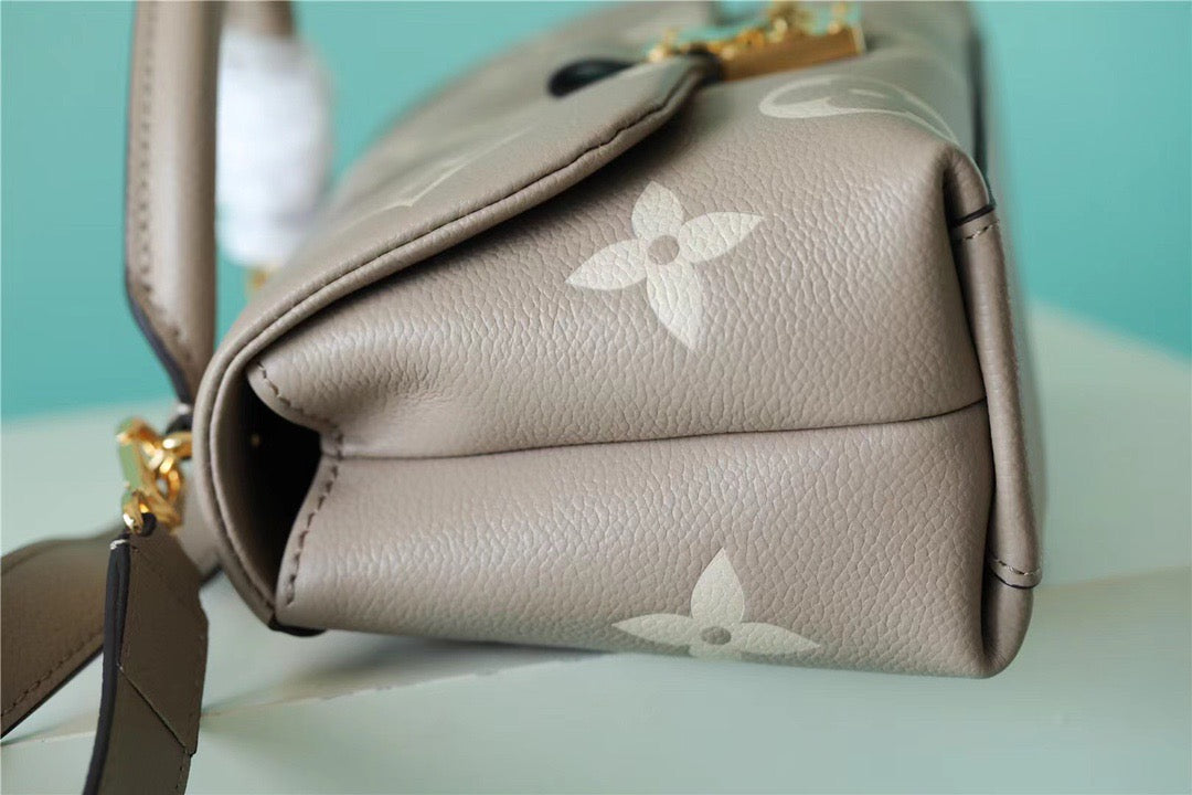 Louis Vuitton Madeleine Monogram Empreinte Dove Gray/ Creme Beige For Women,  Shoulder and Crossbody Bags 9.4in/24cm Louis Vuitton