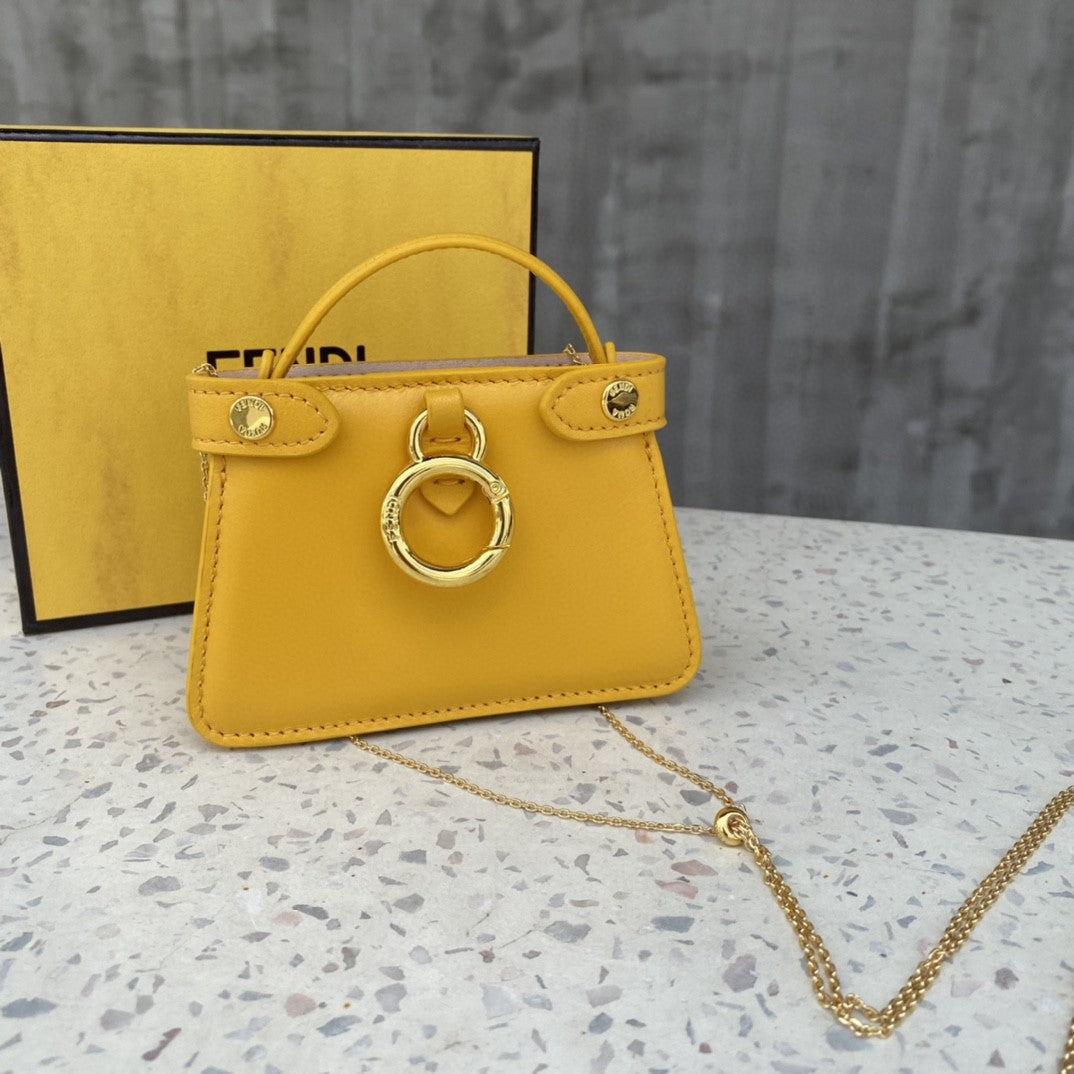Nano Charm Crossbody Yellow Bag For Woman 12cm/4.5in