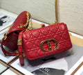 Dior Small Caro Bag Red For Women, Women’s Handbags, Shoulder Bags, Crossbody Bags 20cm/8in CD