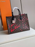 Top Quality Onthego MM Fall In Love Monogram Heart Tote Bag Brown For Women 35cm Top Quality