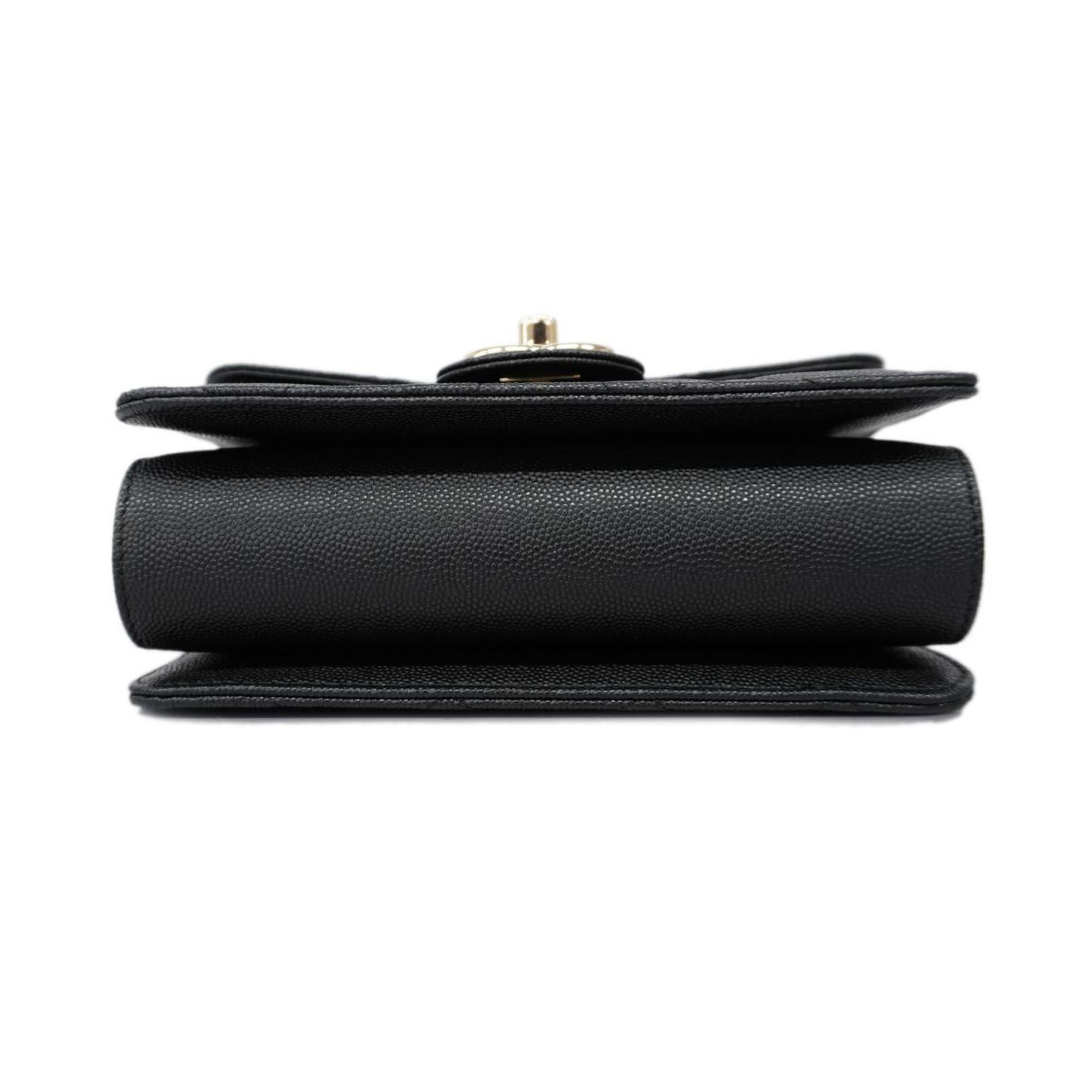 Chanel Chanel Matelassé Cuir Noir Black Leather Black Leather Shoulder Bag Bag