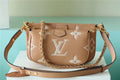 Louis Vuitton Multi Pochette Accessoires Monogram Empreinte Arizona Beige / Cream For Women,  Shoulder And Crossbody Bags 9.8in/25cm Louis Vuitton M45983