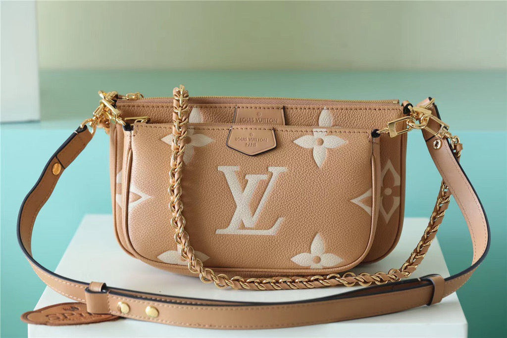Louis Vuitton Multi Pochette AcGLAMIssoires Monogram Empreinte Arizona Beige / Cream For Women,  Shoulder And Crossbody Bags 9.8in/25cm Louis Vuitton M45983