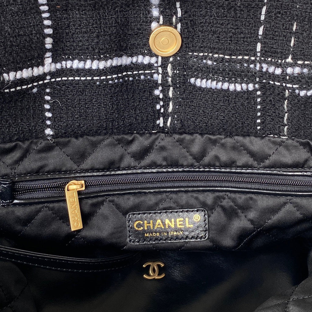 Chanel 22 Handbag Gold Hardware Black For Women Handbags, Shoulder Bags 18.3in/47cm AS3262 B08553 NJ058