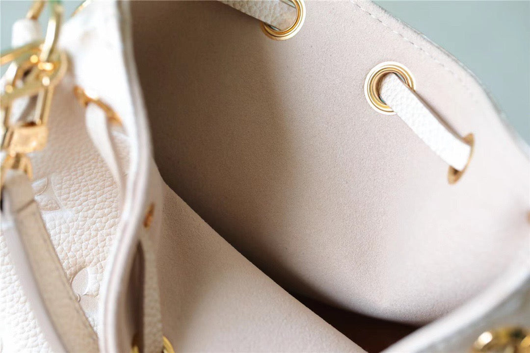 Louis Vuitton Nano Noe Monogram Empreinte Light Beige For Women,  Shoulder And Crossbody Bags 6.3in/16cm Louis Vuitton M81463