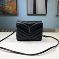 Saint Laurent Loulou Mini Shoulder Bag Black For Women 7in/18cm YSL