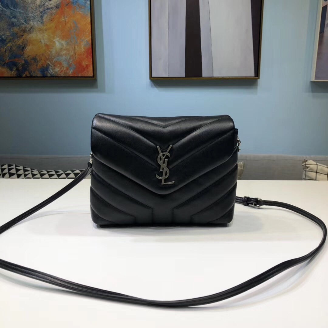 Loulou Mini Shoulder Bag Black For Women 7in/18cm YSL