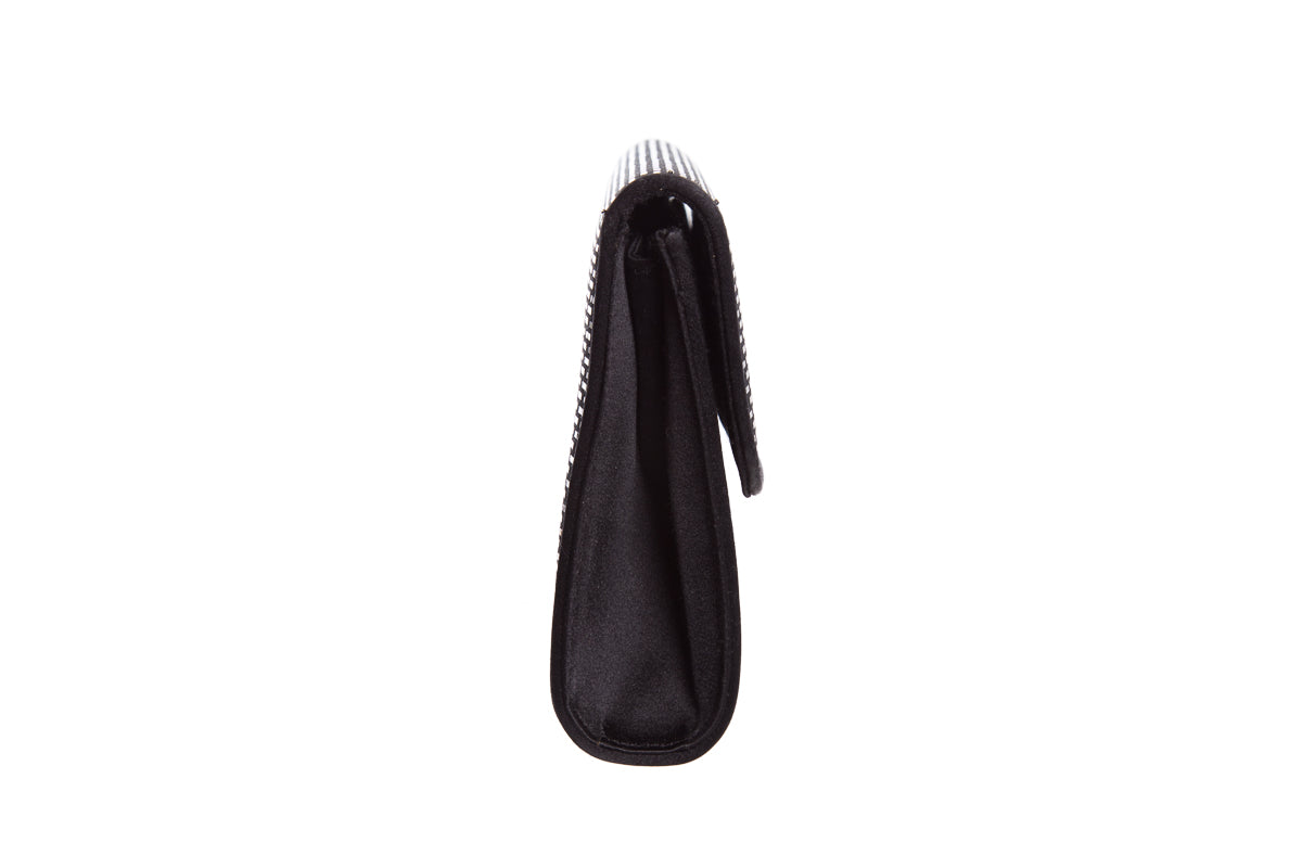 St. John Black Pattern Clutch