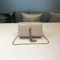 Top Quality Kate Small Chain Bag With Tassel In Embossed Beige For Women 7.8in/20cm YSLÂ 