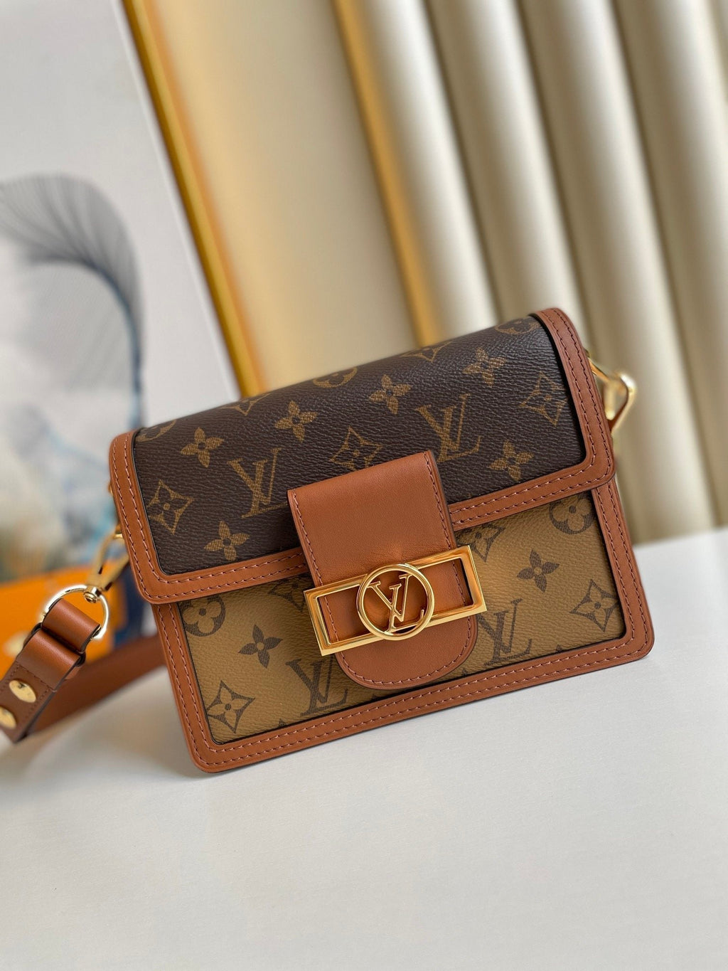 Louis Vuitton Mini Dauphine Monogram And Monogram Reverse Canvas By Nicolas Ghesquière For Spring-Summer, For Women  Shoulder Bags 20cm Louis Vuitton M45959