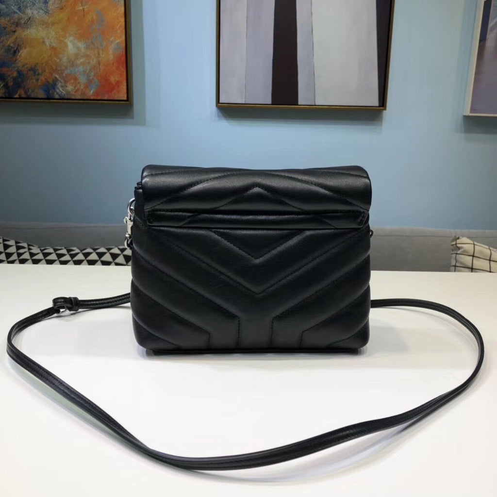 Top Quality Loulou Mini Shoulder Bag Black For Women 7in/18cm YSL