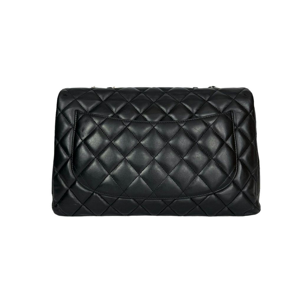 Chanel Classic Single Flap Jumbo Black Lambskin SiLouis Vuittoner