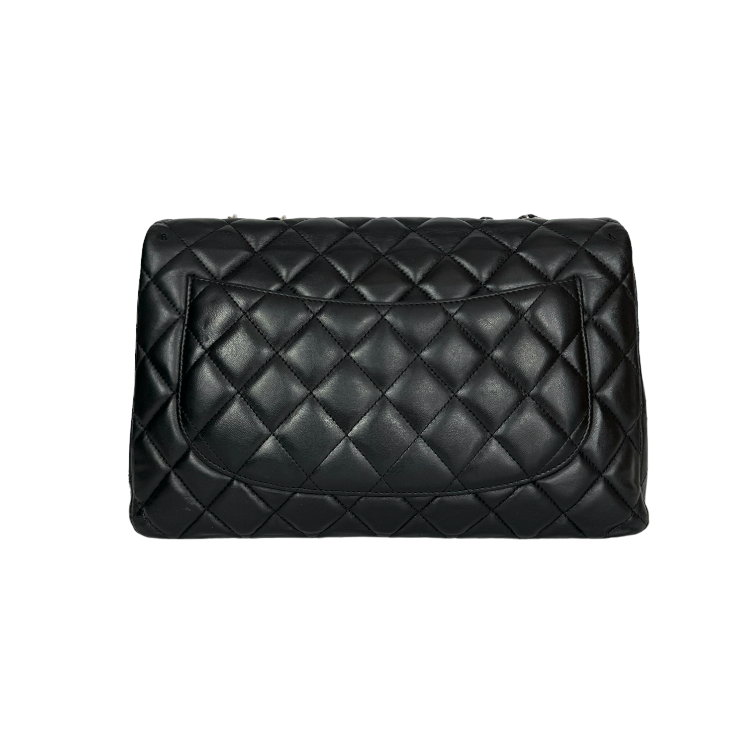 Chanel Classic Single Flap Jumbo Black Lambskin SiLouis Vuittoner