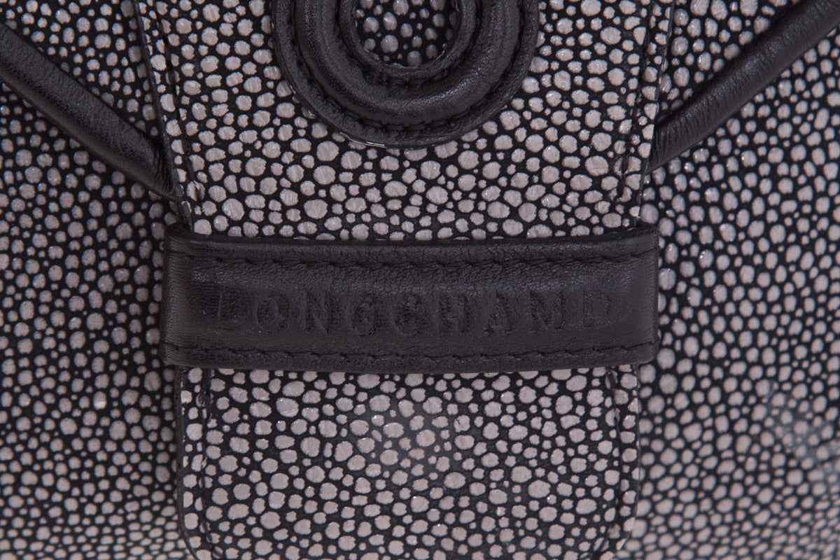 Longchamp Black Leather Shoulder Bag