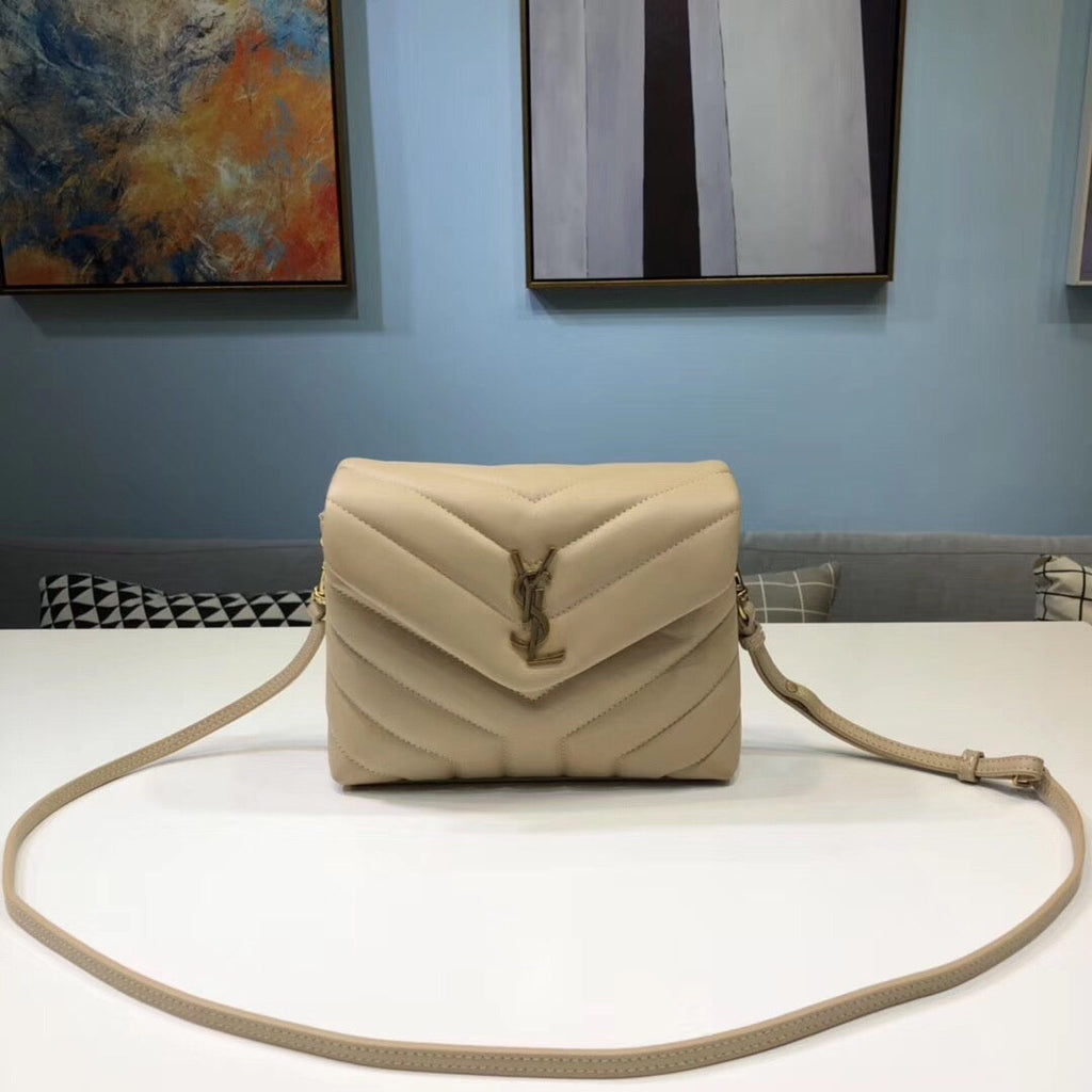 Loulou Mini Shoulder Bag Beige For Women 7in/18cm YSL