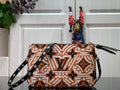 Louis Vuitton Louis Vuitton Crafty Double Zip Pochette Monogram Canvas Caramel/Cream For Women,  Shoulder And Crossbody Bags 7.9in/20cm Louis Vuitton M69488