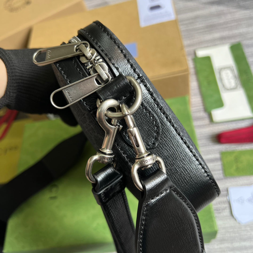 Gucci Shoulder Bag With Interlocking G Black Gucci Supreme Canvas For Women  9.6in/24.5cm Gucci 703468 92THF 1000
