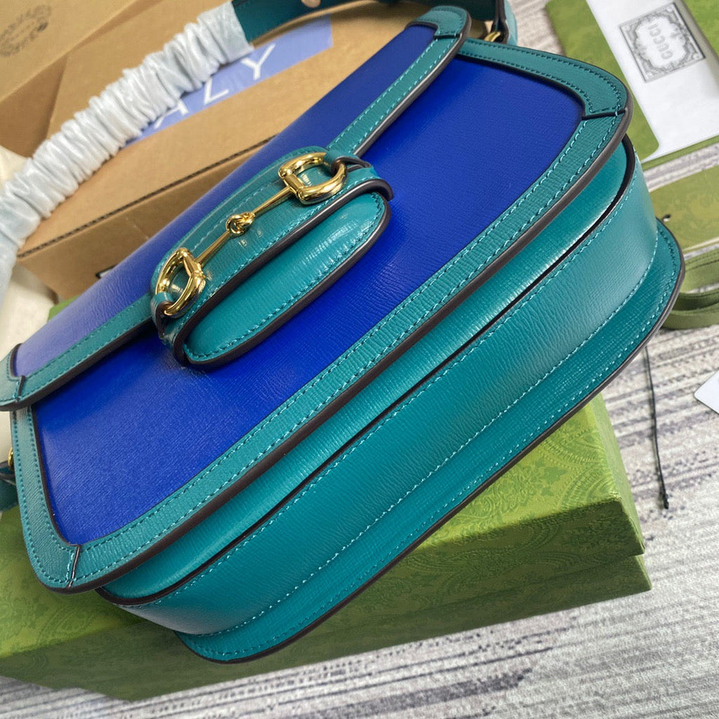 Gucci Horsebit 1955 Shoulder Bag Blue For Women, Women’s Bags 9.8in/25cm Gucci