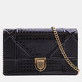 Dark Blue  Leather Diorama Wallet on Chain