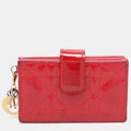 Dior Red Cannage  Leather Lady Dior Gusset Card Case