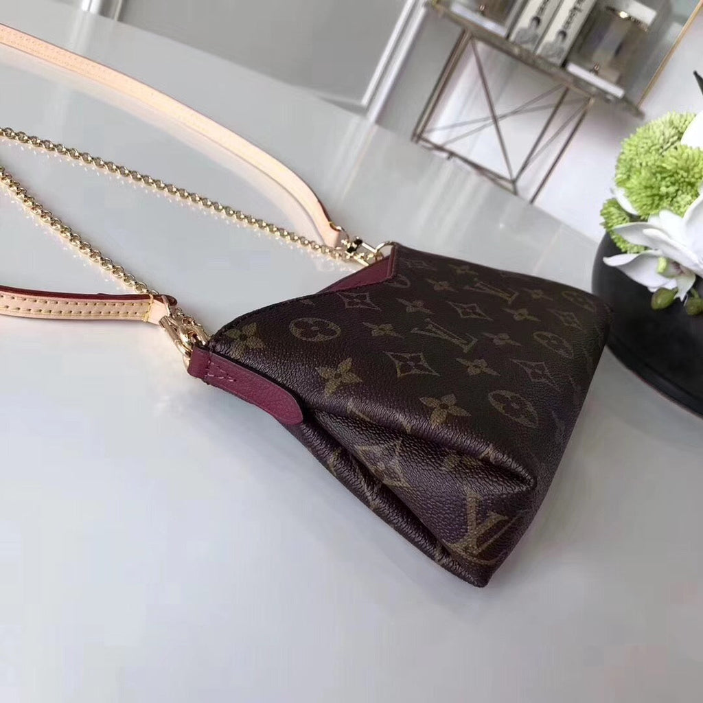 Louis Vuitton Pallas Clutch Monogram Canvas Burgundy For Women, WoHandbag, Shoulder And Crossbody Bags 8.3in/21cm Louis Vuitton M41639