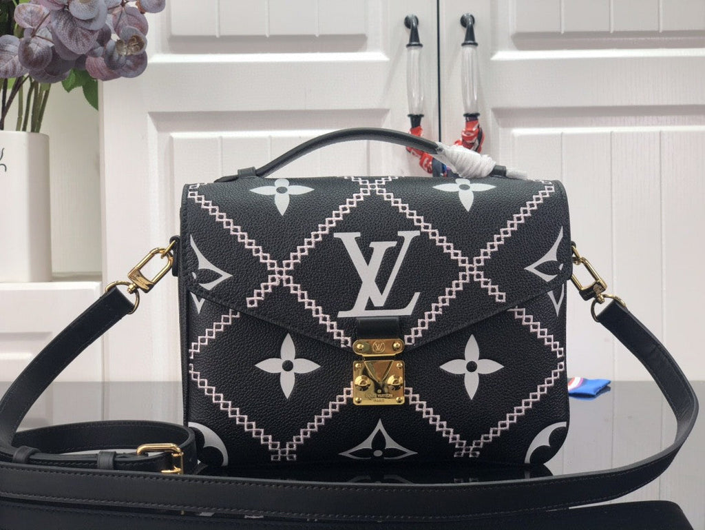 Louis Vuitton Pochette Metis Monogram Empreinte Black For Spring,  Shoulder And Crossbody Bags 9.8in/25cm Louis Vuitton M46028