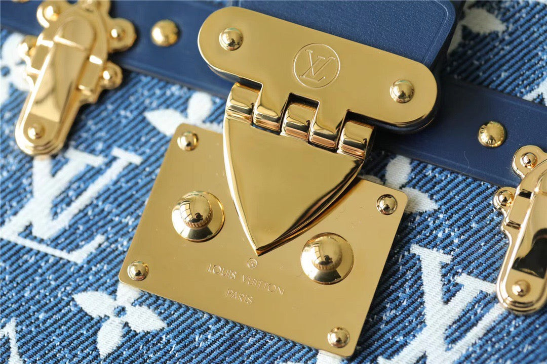 Louis Vuitton Petite Malle Jacquard Sin1854 Blue For Women, WomenÃƒÂ¢Ã¢â€šÂ¬Ã¢â€žÂ¢s Handbags, Shoulder Bags And Crossbody Bags 7.5in/19cm Louis VuittonÃƒâ€šÃ‚Â 