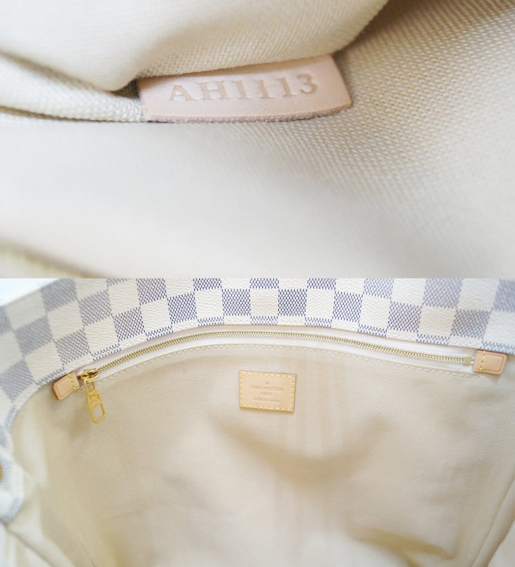 LOUIS VUITTON Damier Azur Soffi White Shoulder Handbag